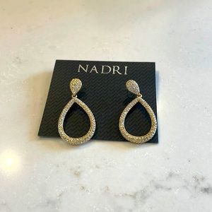 Nordstrom Earrings Gold w/CZs for Christmas, Holiday or NewYears Eve parties